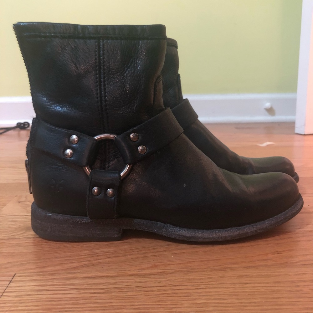 Frye Phillips harness ankle boots